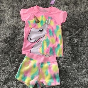 Justice 2 piece unicorn pajamas set
